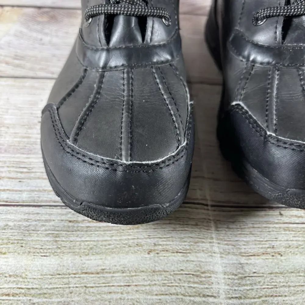 UGG Waterproof Shearling Lace Up Winter Boots Kids Size 4 Black